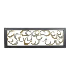 48" Gold & Silver Contemporary Abstract Metal Wall D&eacute;cor