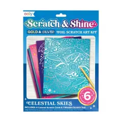 OOLY Scratch & Shine Celestial Skies Foil Scratch Art Kit