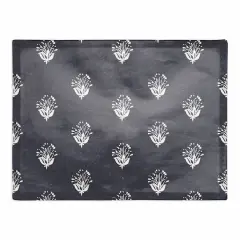 Navy Floral Pattern 18" x 14" Cotton Twill Placemat