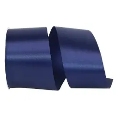JAM Paper 2.5" x 50yd. Single Face Satin Allure Ribbon Navy