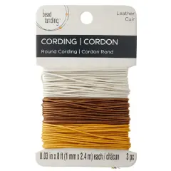 1mm Metallic Round Leather Cording Combo by Bead Landing&trade;