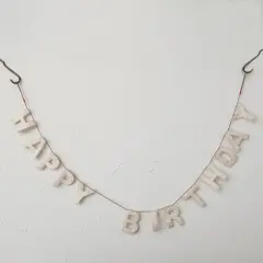 Hello Honey&reg; 6ft. Natural Felt Happy Birthday Banner