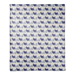 Blue Turkeys Coral Fleece Blanket