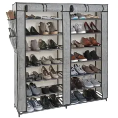 Simplify 7-Tier Double Wide 14-Shelf Shoe Closet