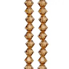 Preciosa Glass Crystal Bicone Beads, 4mm by Bead Landing&trade; Light Colorado Topaz