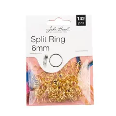 John Bead Must Have Findings 6mm Split Rings, 142ct. Gold