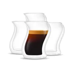 JoyJolt&reg; 2oz. Pivot Double Wall Espresso Shot Glasses, 4ct.