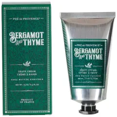 European Soaps Bergamot & Thyme Men's Shave Cream with Shea, 75mL