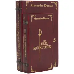 Red The Three Musketeers Storage Faux Book Box Set