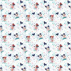 Disney&reg; Mickey & Minnie Polka Dot Cotton Fabric
