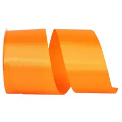JAM Paper 2.5" x 50yd. Single Face Satin Allure Ribbon Torrid Orange