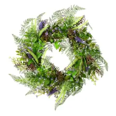 24" Green & Purple Maytime Wreath