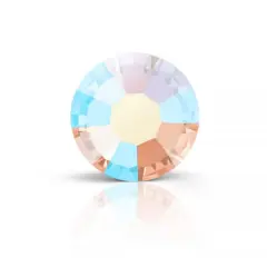 Preciosa MAXIMA SS16 Aurora Borealis Flatback Czech Crystals, 144ct. Light Peach AB