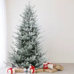6.5ft. Unlit Real Touch&trade;️ Flocked Little River Fir Artificial Christmas Tree