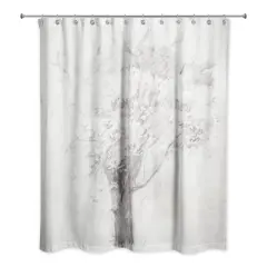 Tree Pencil Drawing Shower Curtain
