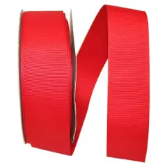 Reliant 1.5" x 50yd. Grosgrain Solid Ribbon Red