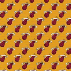 Camelot Fabrics NBA Miami Heat Ditsy Colors Cotton Precut Fabric Bundle