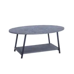 Household Essentials 39" Jamestown Oval Coffee Table Gray