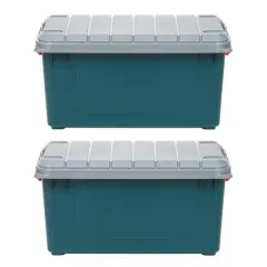 IRIS&reg; 82qt. Green Store-It-All Utility Totes with Buckle Lids, 2ct.