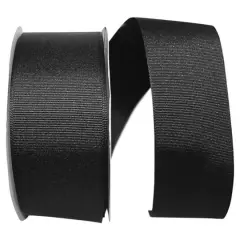 JAM Paper 2.25" Grosgrain Texture Ribbon Black