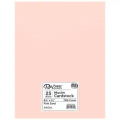 PA Paper&trade; Accents 8.5" x 11" 73lb. Smooth Cardstock, 25 Sheets Pink Sand