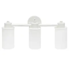Lalia Home Essentix 3-Light White Shade Vanity