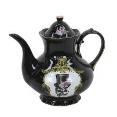 33.8oz. Black Skull in Top Hat Ceramic Teapot by Ashland&reg;