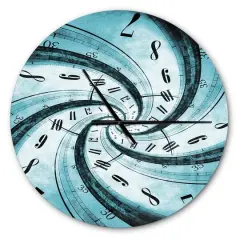 Designart 'Time Vortex Spiral Modern Wall Clock