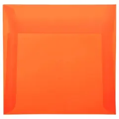 JAM Paper 6.5" x 6.5" Square Translucent Vellum Envelopes, 100ct. Orange