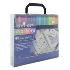 Leisure Arts&reg; 48 Piece Dual-Ended & Dot Marker Set