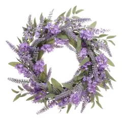 24" Purple Spring Lavender & Lilac Wreath