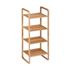 Honey Can Do Bamboo 4-Tier Vertical Bamboo Shelf