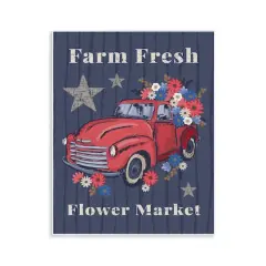 Stupell Industries Farm Fresh Patriotic Market Wall Plaque Art