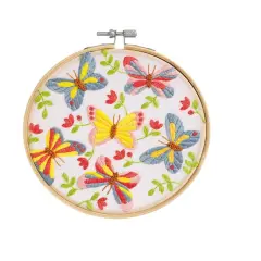 6" Butterflies Embroidery Kit by Loops & Threads&reg;