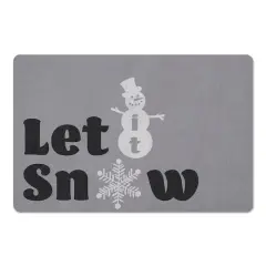 Let It Snow Snowman Floor Mat