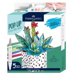 Faber-Castell&reg; Pop Up Coloring Succulent Bouquet
