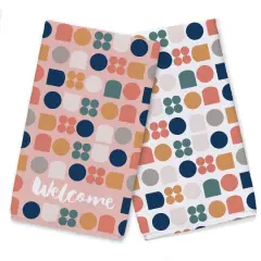 Welcome Retro Shapes Tea Towel Set