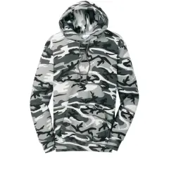 Port & Company&reg; Camo Core Fleece Pullover Hooded Sweatshirt Winter Camo