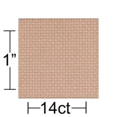Essentials by Leisure Arts Taupe 14 Count Aida Cloth, 30" x 36"