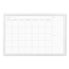 U Brands White 30" x 20" D&eacute;cor Frame Magnetic Dry Erase Monthly Calendar Board
