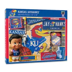 College Team Retro Series 500 Piece Puzzle Kansas Jayhawks