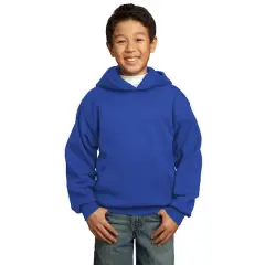 Port & Company&reg; Colors Youth Core Fleece Pullover Hooded Sweatshirt True Royal
