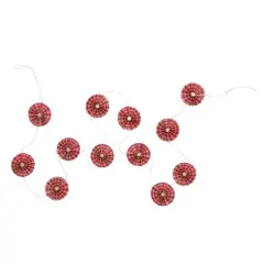 Hello Honey&reg; 6ft. Red & Gold Handmade Recycled Paper Fan Garland in Kraft Box