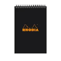 Rhodia&reg; Wire-Bound Black Graph Sketchbook