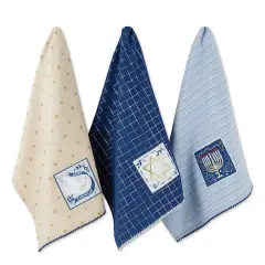 DII&reg; Assorted Hanukkah Embellished Dishtowel Set