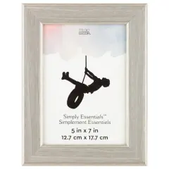 Simply Essentials&trade; 5" x 7" Gray with Silver Edge Frame by Studio D&eacute;cor&reg;