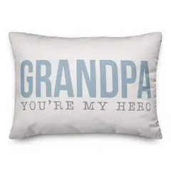 Grandpa You're My Hero Throw Pillow