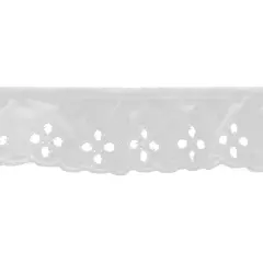 Wrights White Simplicity 4-Pointed Eyelet