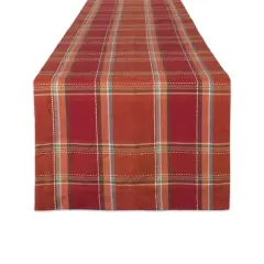 DII&reg; 72" Autumn Spice Plaid Table Runner