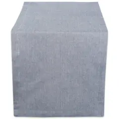 DII&reg; 108" Solid Chambray Table Runner Blue